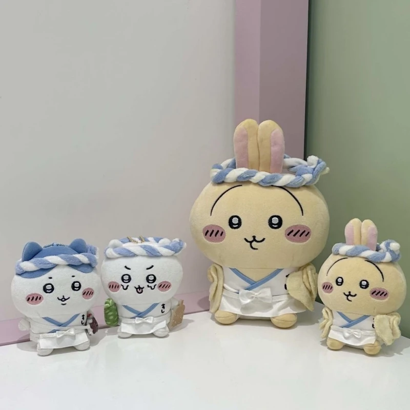 

Новый хит продаж, мультфильм Chiikawa Sushi Chef, серия Usagi Hachiware, плюшевая кукла, брелок, аниме Kawaii, сумка для девочек, кулон, подарок на день рождения