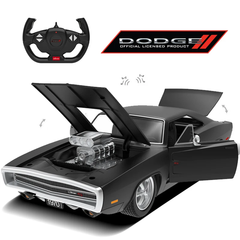 NEW Dodge R/T Engine RC Car 1:16 Scale Remote Control Car Model Radio Controlled Rechargeable Battery Auto Toy for Kids Adults