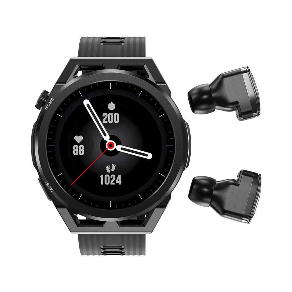 Hoge Kwaliteit N18 Tws 2 In 1 Smart Watch Met Oortelefoon Lokale Muziek Afspelen 2 In 1 Smart Watch Met Oortelefoon