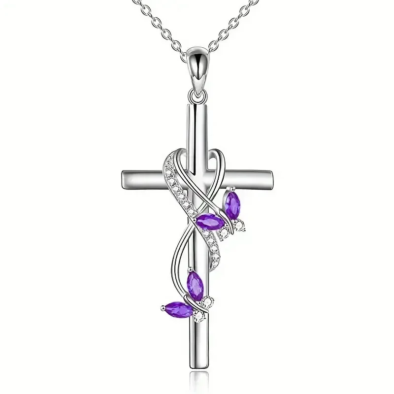 2026 Fashion OL Animal Necklace with Butterfly Entangled Trendy Cross Neckchain Versatile Sweet Countryside Style