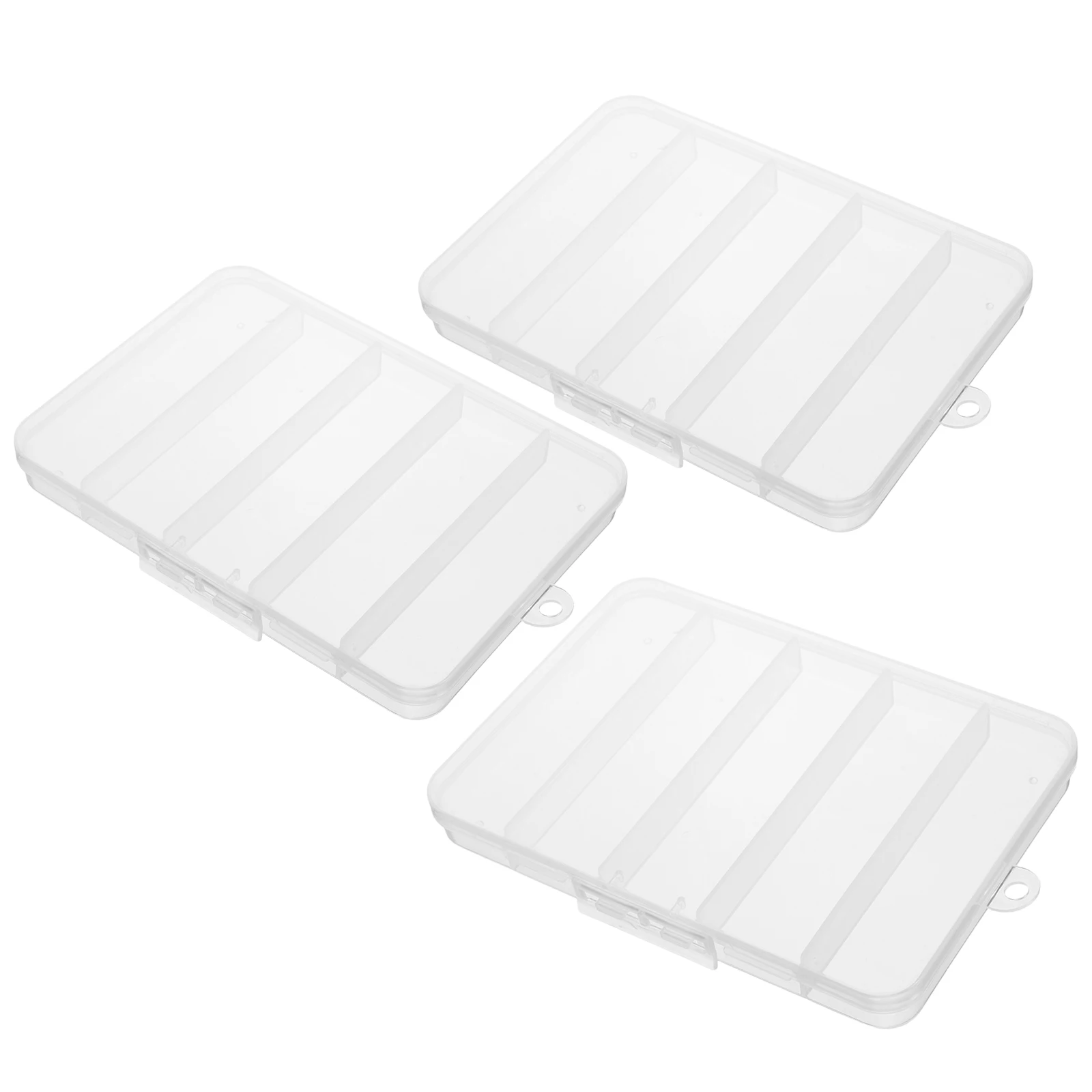 

3 pcs Tool Storage Box Clear PP Plastic ganizer for Small Screws Fishing Tackle Earrings Beads Compartment Box Hair Accessories