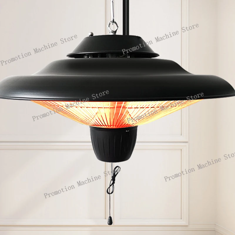 1500W Powerful Electric Patio Heater Iron Waterproof Electric Heater Warmer Outdoor Indoor Use Hanging Type