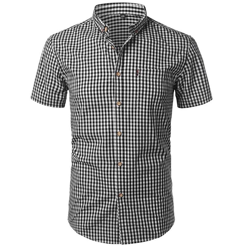 Heren Plaid Shirt Lange Mouwen Katoen Casual Slim Fit Shirts Button Up Mannen Dress Shirts Business Shirt Chemise Camisa Masculino