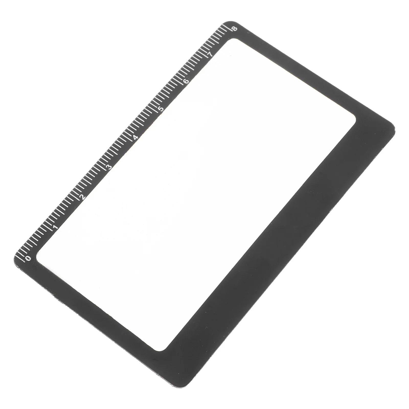 

Transparent Rectangular Card Magnifier Ultrathin Portable Credit Card Size Reading Magnifier Page Map Book Ruler Tool