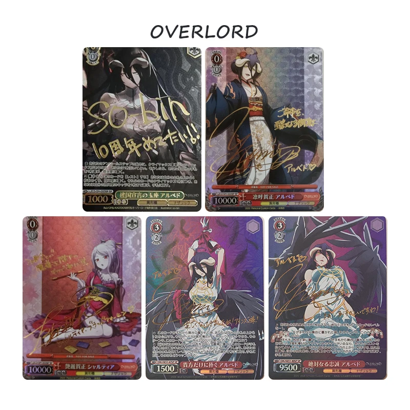 أفرلورد رواية يابانية لتقوم بها بنفسك محلية الصنع ألبيدو شالتير بلودفالين هالة بيلا فيورا مجموعة بطاقات اللعب هدية #1