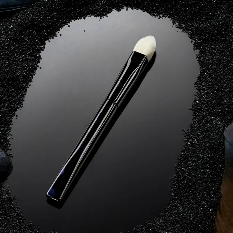 4D Small Kabuki Precision Highlight Concealer Blending Makeup Brush Soft Goat Hair Squared Tapered Multi-purpose Cosmetic Tool