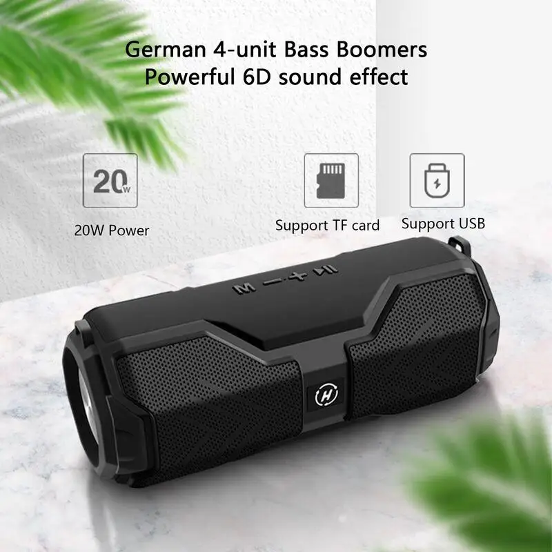 Wireless Speaker Subwoofer Wireless Boombox with Punchy Bass Rechargeable Subwoofer Speakers for Camping Shower Home Beach
