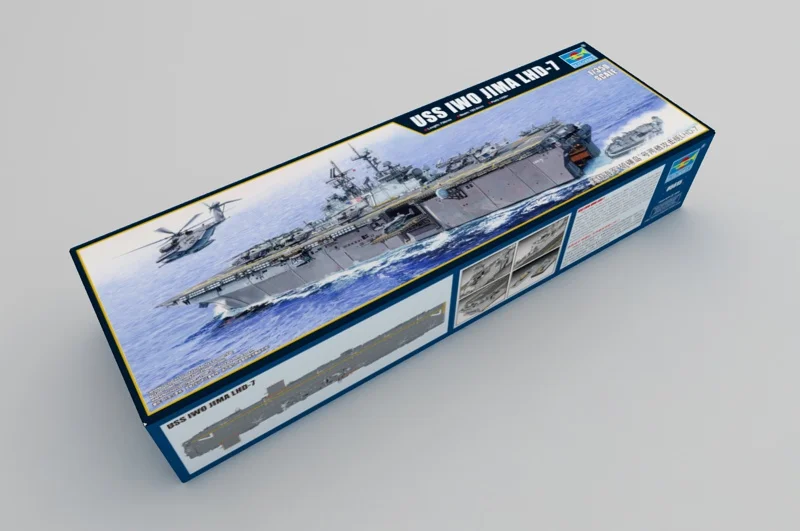 Trumpeter 05615 1/350 Scale US Navy Aircraft Amphibious Assault Ship LHD-7 LHD7 Iwo Jim Boat Assembly Plastic Model Building Kit