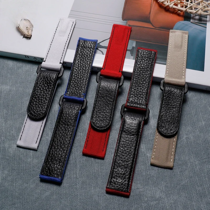 Daytona O-mega Swatch branded T-udor Bay Velcro 20mm Nylon Velcro Watchband Seiko CASIO Tis-sot  Accessories Apple