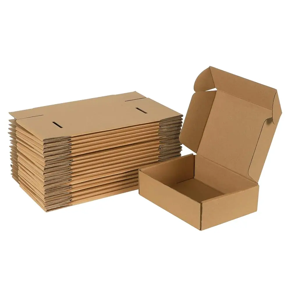 

Shipping Boxes 7x5x2 Set of 20, Corrugated Cardboard Box for Packing Small Business, Brown