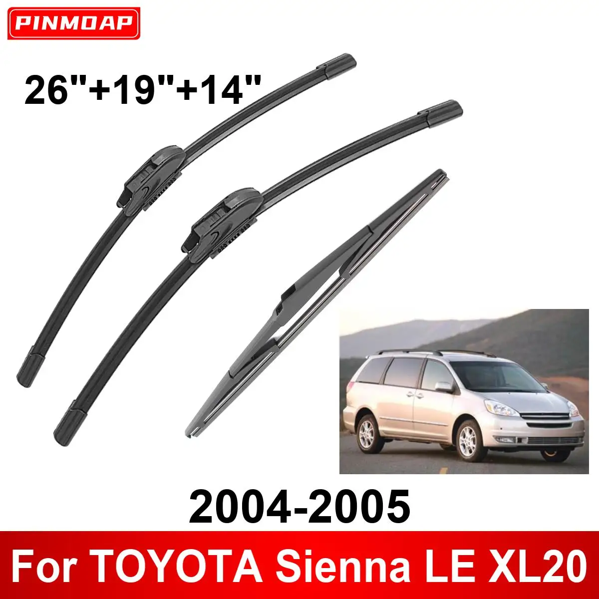 

Щетки стеклоочистителя для TOYOTA Sienna LE XL20 2004-2005, 3 шт.