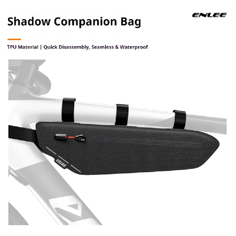

Enlee Bicycle Waterproof Top Tube Bag 1.8L Large Capacity Triangle Frame Bag Road Bike Commuting Tool Storage Cycling Pouch