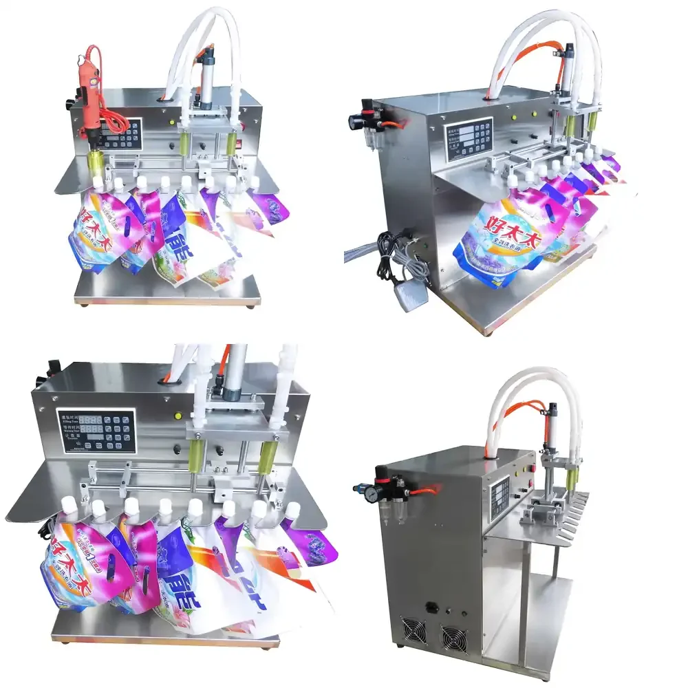 

Semi-automatic Cheap Liquid Large Volume Spout Pouch Filling Machine Detergent Bag Filling Machinery