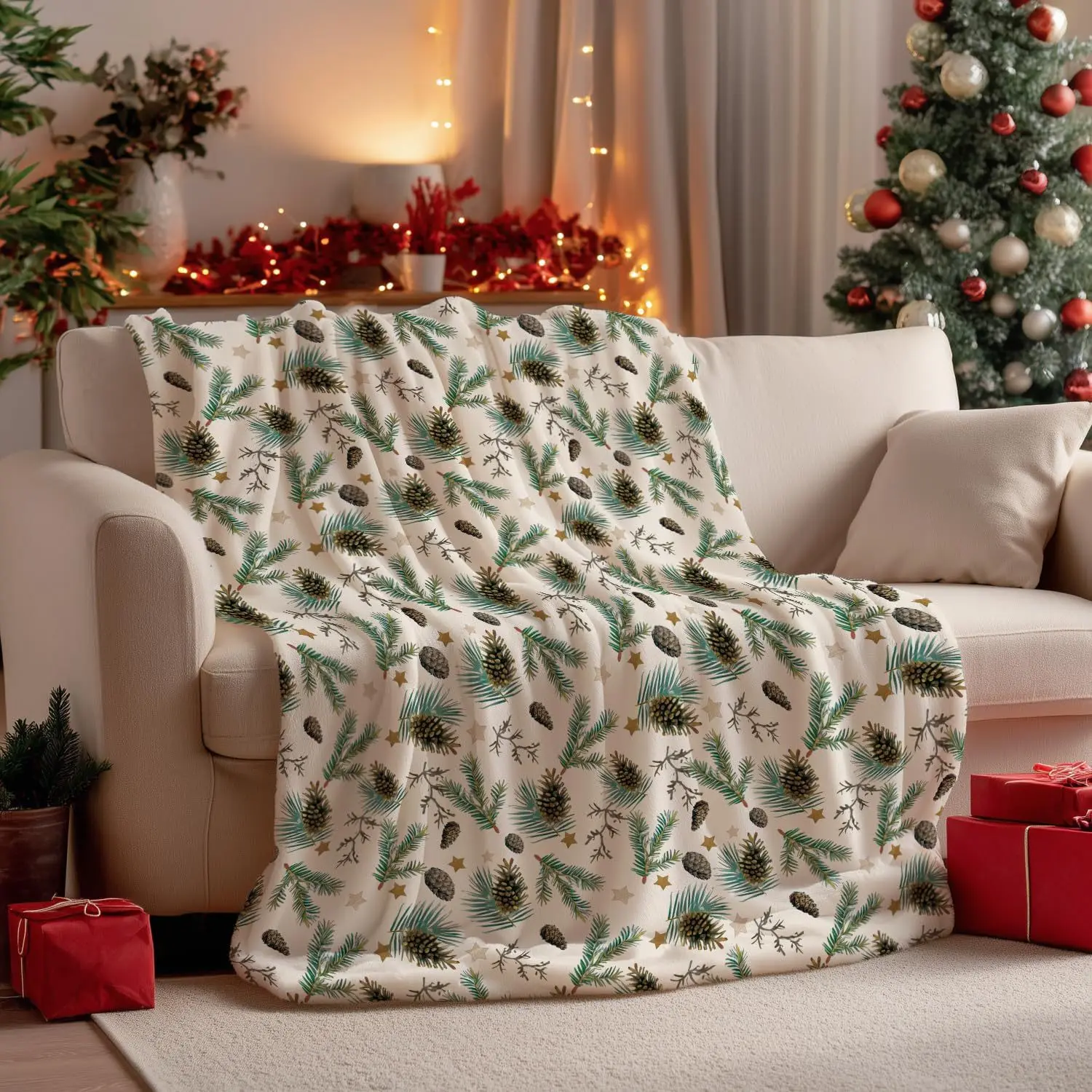Popular Christmas Green Christmas Tree Deer Flannel Blanket Air Conditioning Blanket Manufacturer Wholesale Anime Blanket