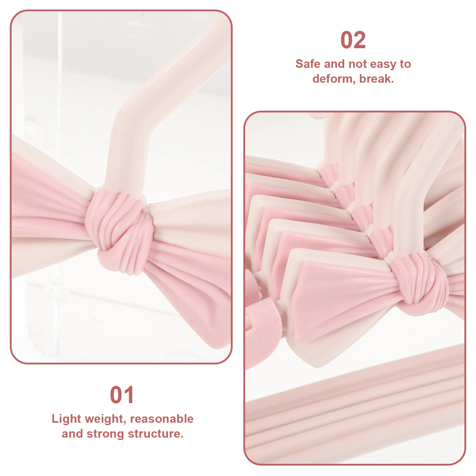 

5pcs Baby Clothes Toddler Anti-Slip Plastic Hangers Lightweight No Deformation Kids Clothes Hanger Space Saving Closet