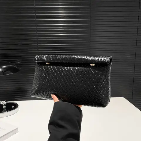 Elegant Multifunctional Women Clutch Bag Large Capacity Woven Pattern Evening Phone Pocket Coin Purse Luxury Long Wallet