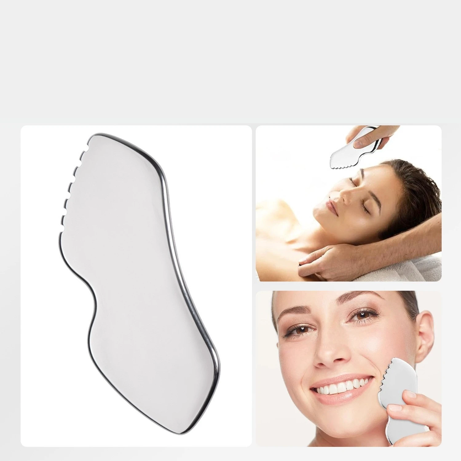 

Профессиональный комплект Гуа Ша из нержавеющей стали для лица и тела, скульптурная терапия для снятия напряжения и улучшения кровообращения