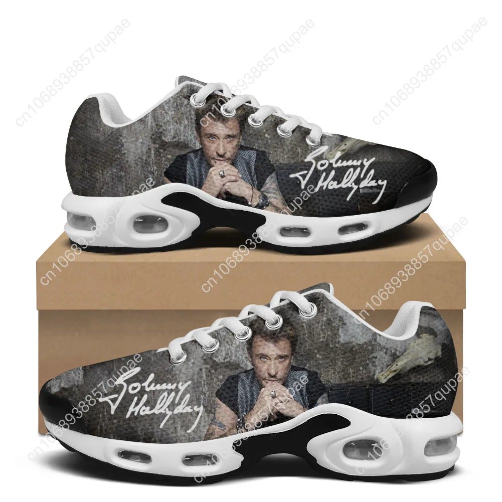 Johnny Hallyday Pop Rock Singer Air Cushion Sneakers Mens Womens Hiking Running Shoes Mountain Climbing Shoes Custom Shoes
