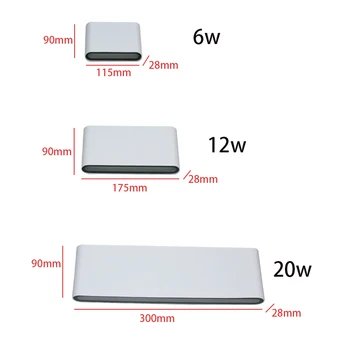 Led up and down wall lamp outdoor wall light waterproof wall sconce AC90-260V AU11 Led up and down wall lamp outdoor wall light waterproof wall sconce AC90-260V AU11