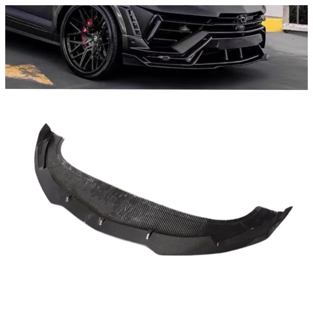 

Used for Lamborghini Urus Carbon Fiber Front Lip Front Bumper Lip Body Kit 1016 Wide Body Kit