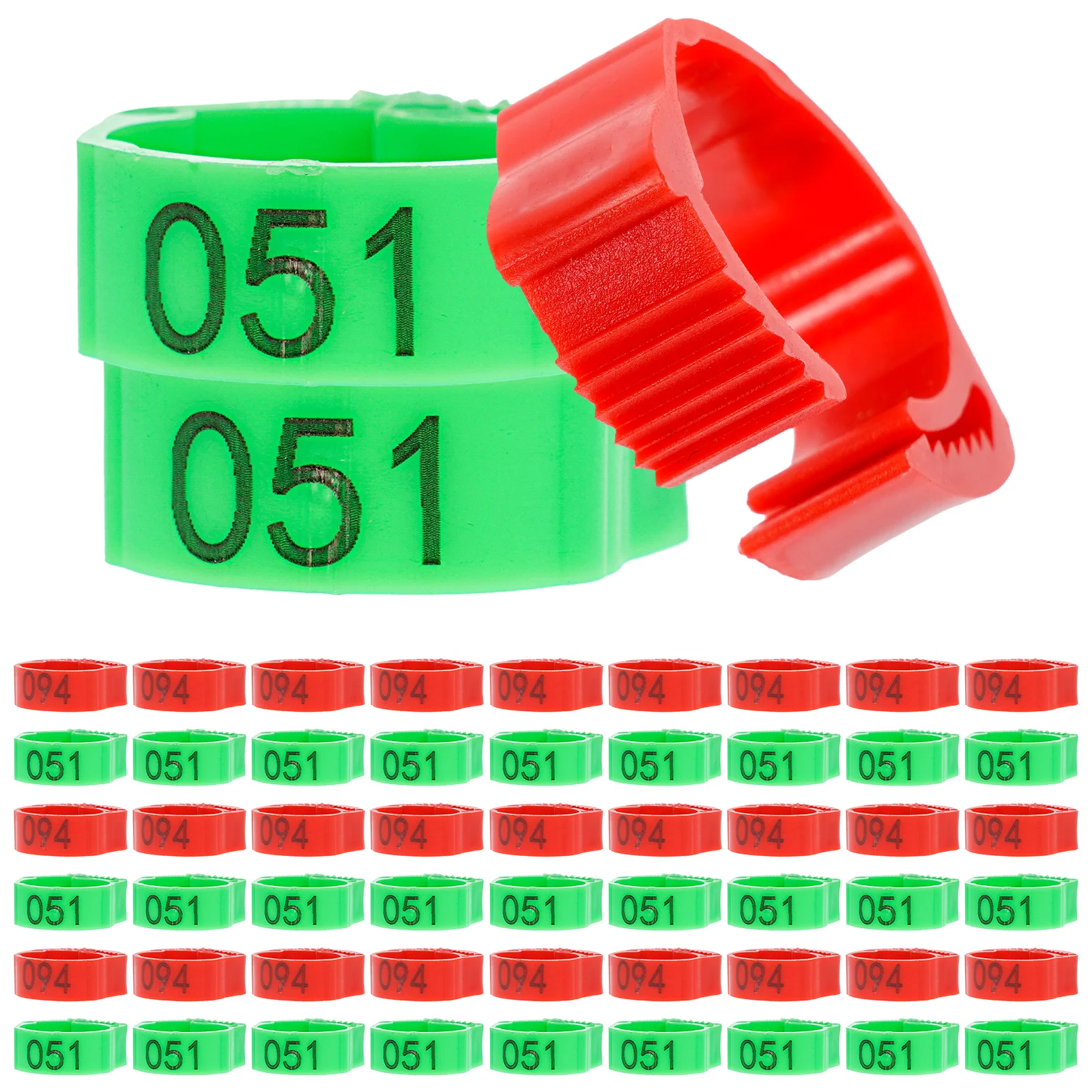 200pcs Chicken Leg Rings Durable Plastic Poultry Identification Bands Bright Color Easy Marking For Chickens Ducks Birds Farm