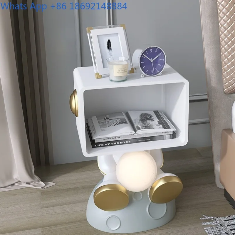Nordic Multifunctional Bedside Table Cartoon Room Bedroom Storage Bedside Shelf Organizer