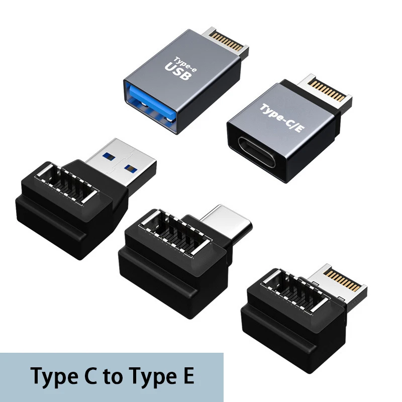 Motherboard USB 3.1 Front Panel Header Type‑C to Type‑E Adapter Desktop PC Internal Expansion Connector Plug