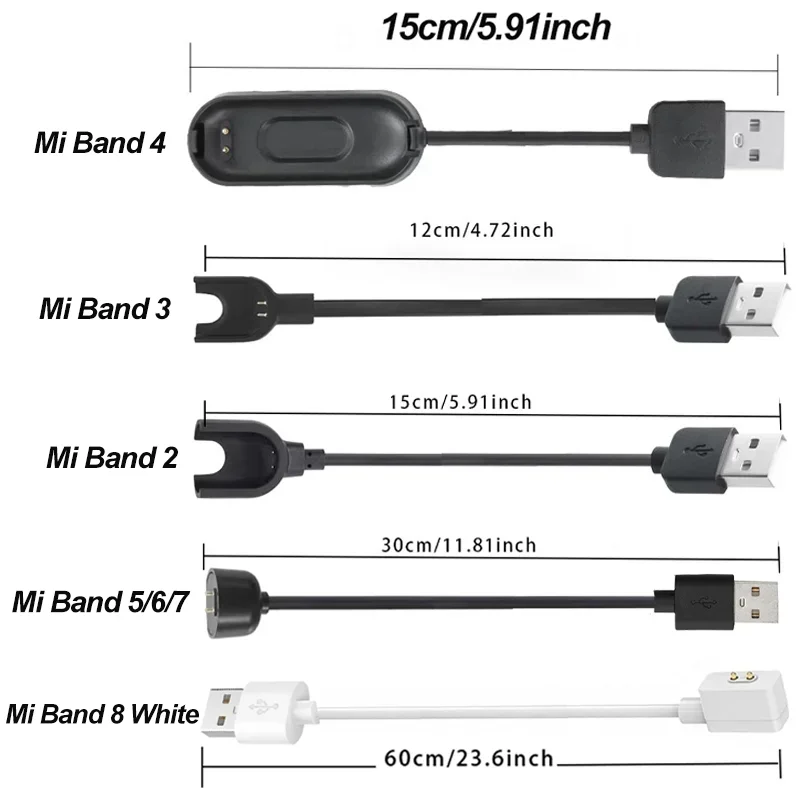 Charging Cable For Xiaomi Smart Band 10 8 Active 7 Pro，for Redmi Watch2 3 Active 4 5 5Lite Smart Band Pro2 USB Magnetic Charger