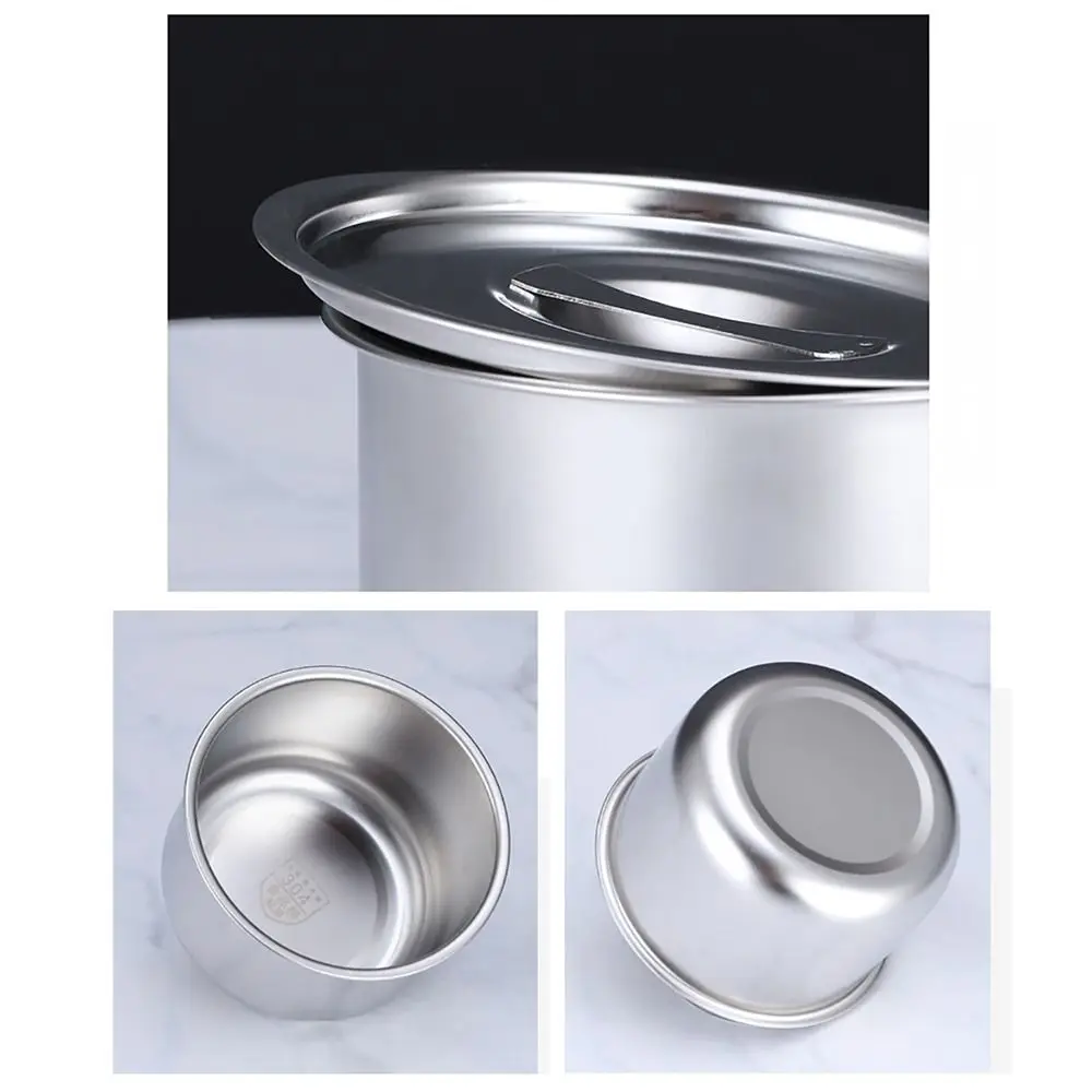 Stainless Steel Rice Bowl With Lid Soup Bowl Steamed Rice Bowl Anti-Scalding Child Small Bowl Korean Cuisine Kitchen Tableware