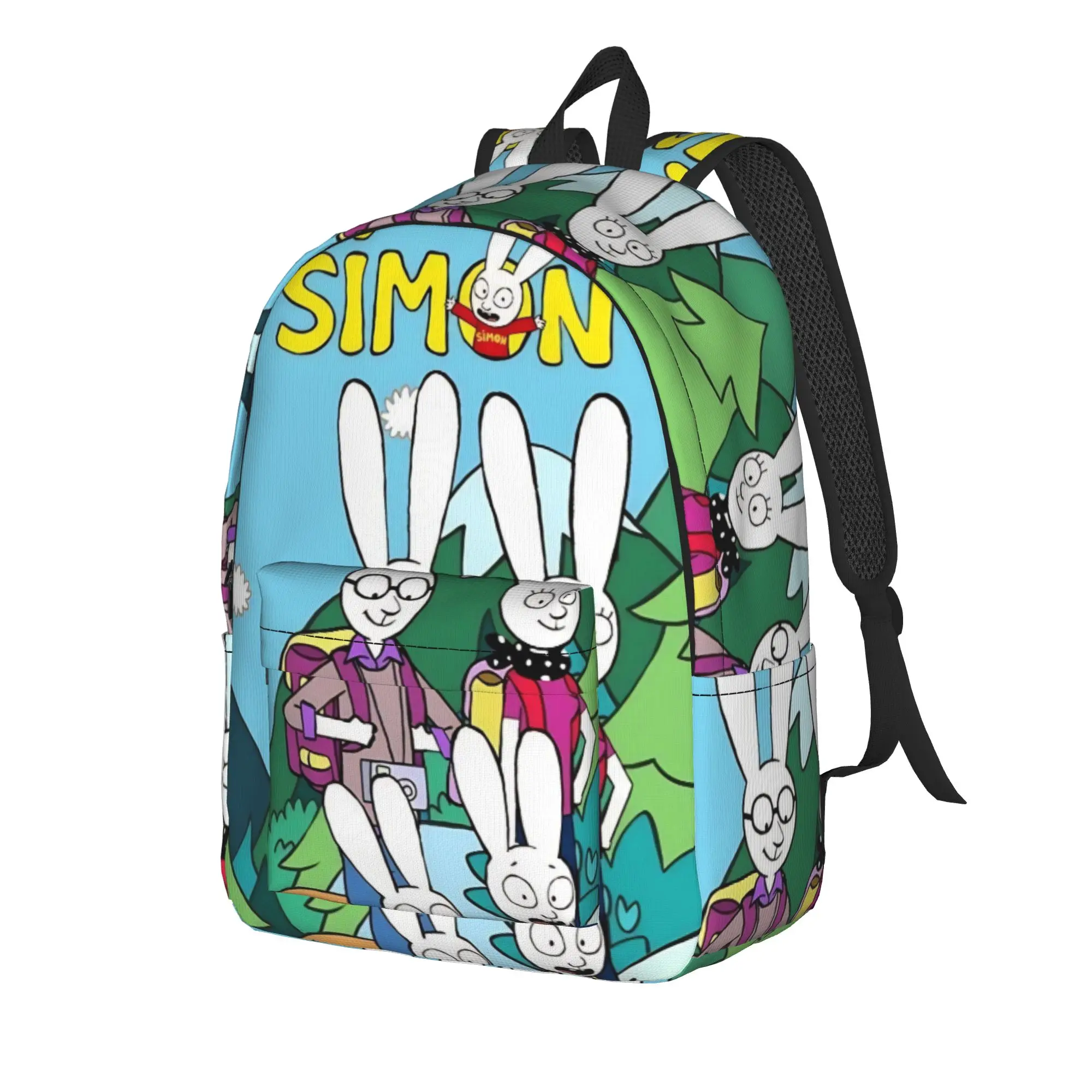 Simon Super Rabbit Backpack for Men Women Cool Student Hiking Travel Daypack  College Canvas Bags Durable