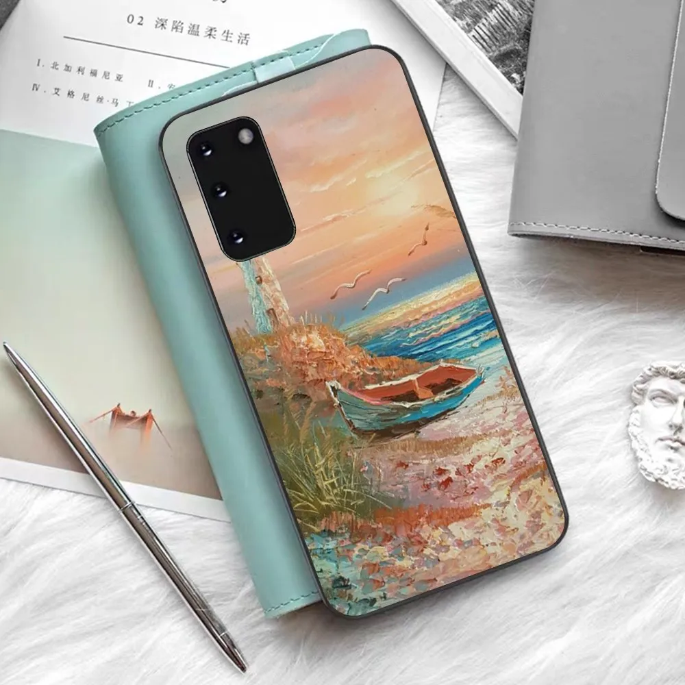 Hand Painted Lighthouse Phone Case For Redmi 8 9 10 PocoX3 Pro For Samsung Note 10 20 For Huawei Mate 20 30 40 50 Lite