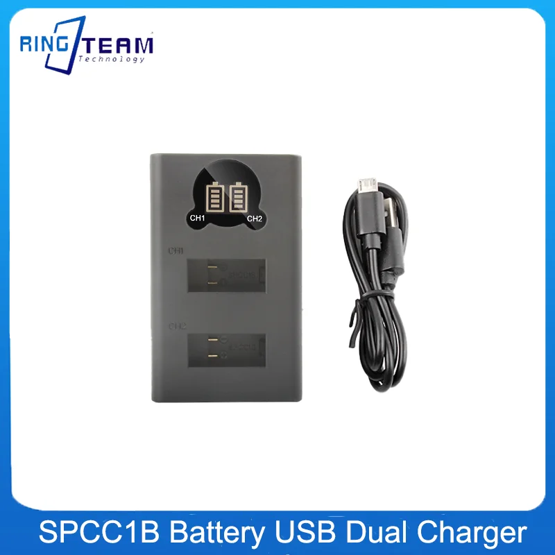 

SPCC1B Battery LCD USB Dual Charger For GoPro Hero MAX 360 Panoramic Action Camera Replace ACBAT-001