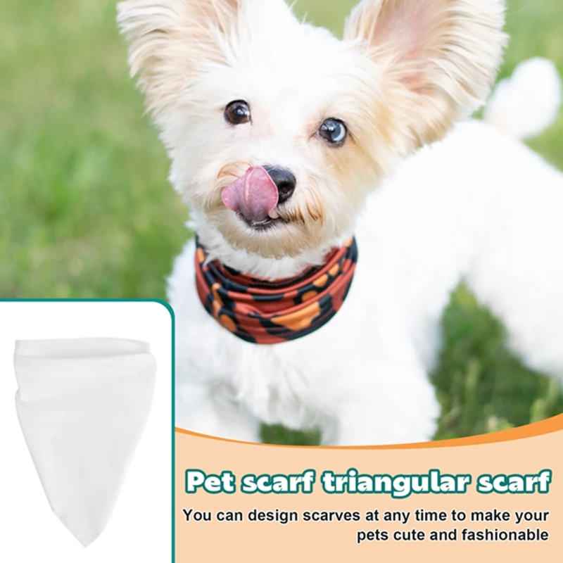 Sublimation Blank Pet Bandana Heat Transfer Washable DIY Triangle Dog Scarf Bibs Kerchief For Dogs Puppy Cats