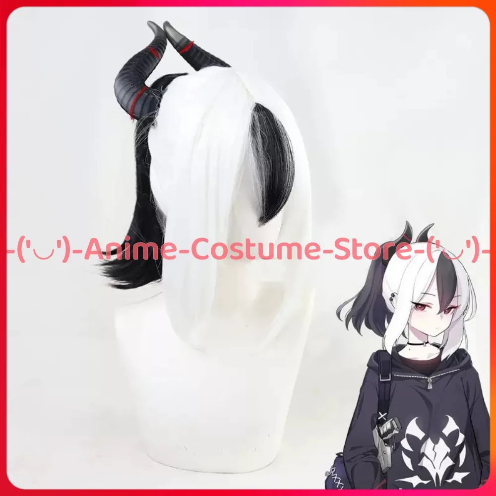 

Синий архив Kayoko, парик для косплея, хвост с черным рогом, реквизит, аниме, игровой персонаж, Хэллоуин, карнавал, вечерние парики, синтетические волосы