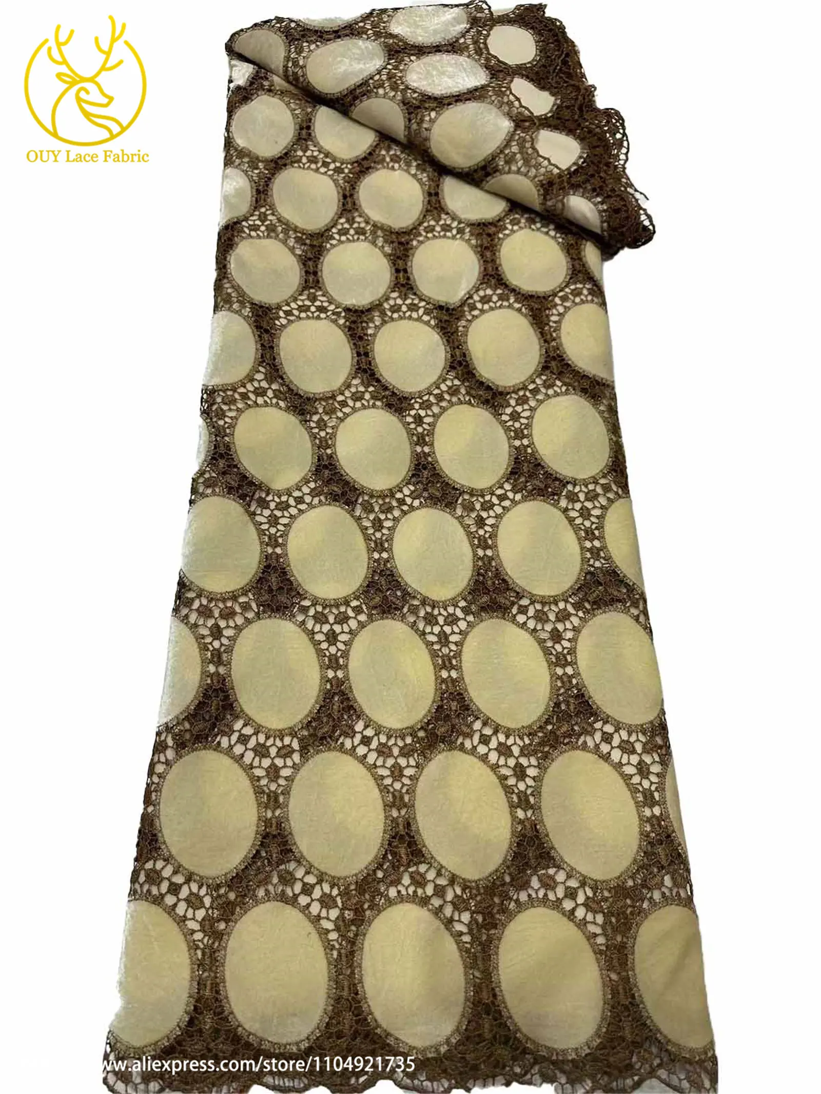 Luxuriöses, meistverkauftes Damen-Partykleid 2026, hochwertiger afrikanischer Samt-Guipure-Spitzenstoff, französischer lasergeschnittener Tüll-Spitzenstoff – Detail 14