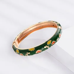 Cloisonne Bracelet For Women Floral Women's Hand Bracelets Enamel Bangles On Hand African Jewelry Dubai Indian Bohemian Holiday