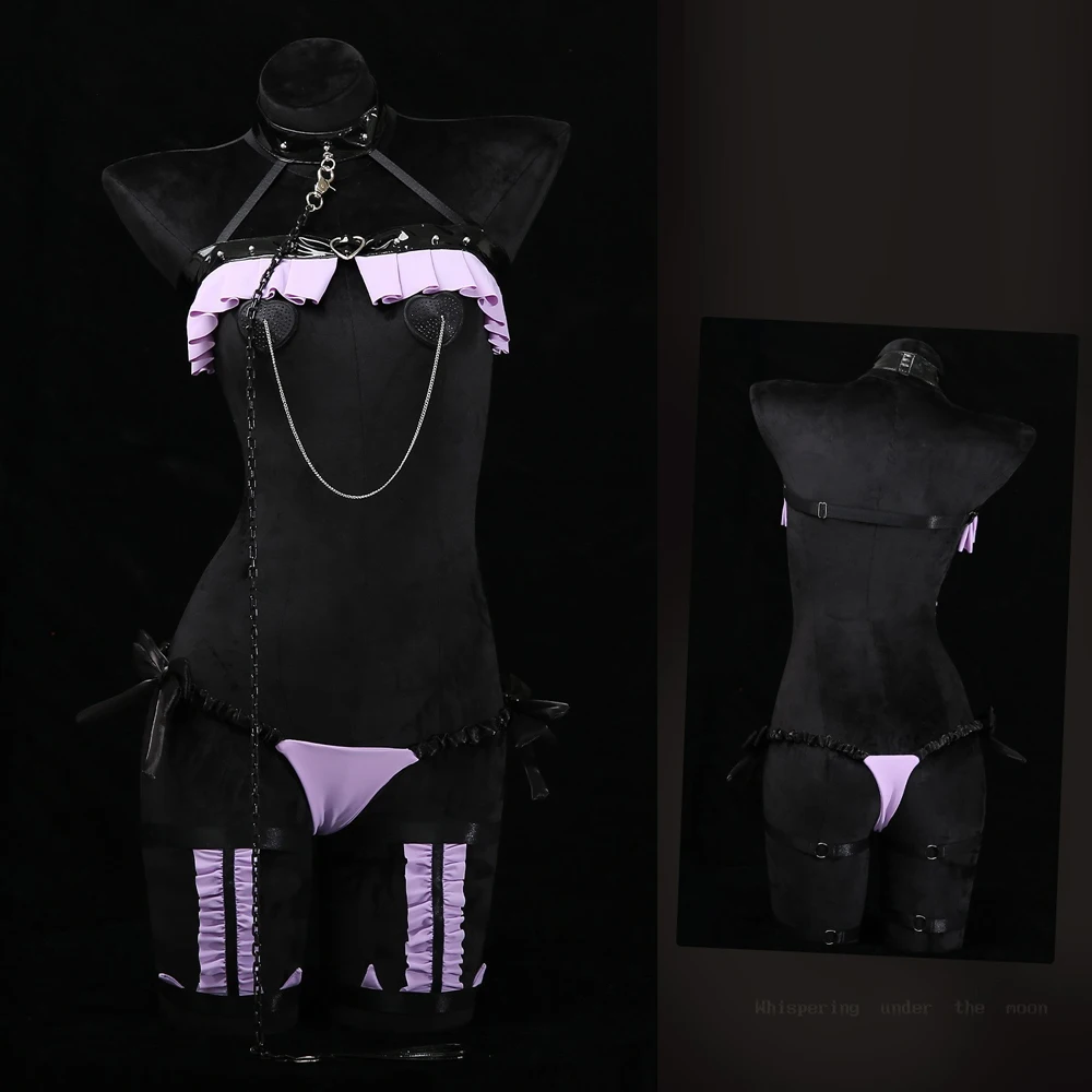 อานิแอลวี ลัฟลี่แคทชุดชั้นในเซ็กซี่ชุดแม่บ้านผู้หญิงชุดชั้นในสีชมพูชุดชุดนอนชุดล่อใจเครื่องแต่งกายเร้าอารมณ์