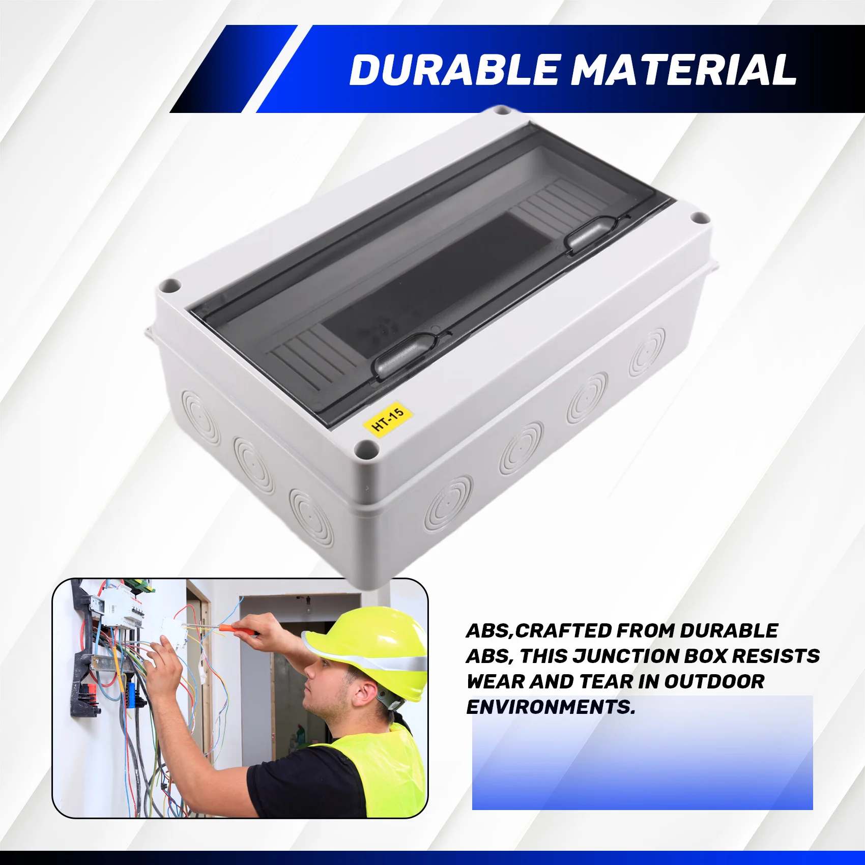 

A04G-HT Series Junction Box 15WAY PC IP65 Waterproof Distribution Box Outdoor Plastic Electrical HT-15Way Forcircuit Breaker