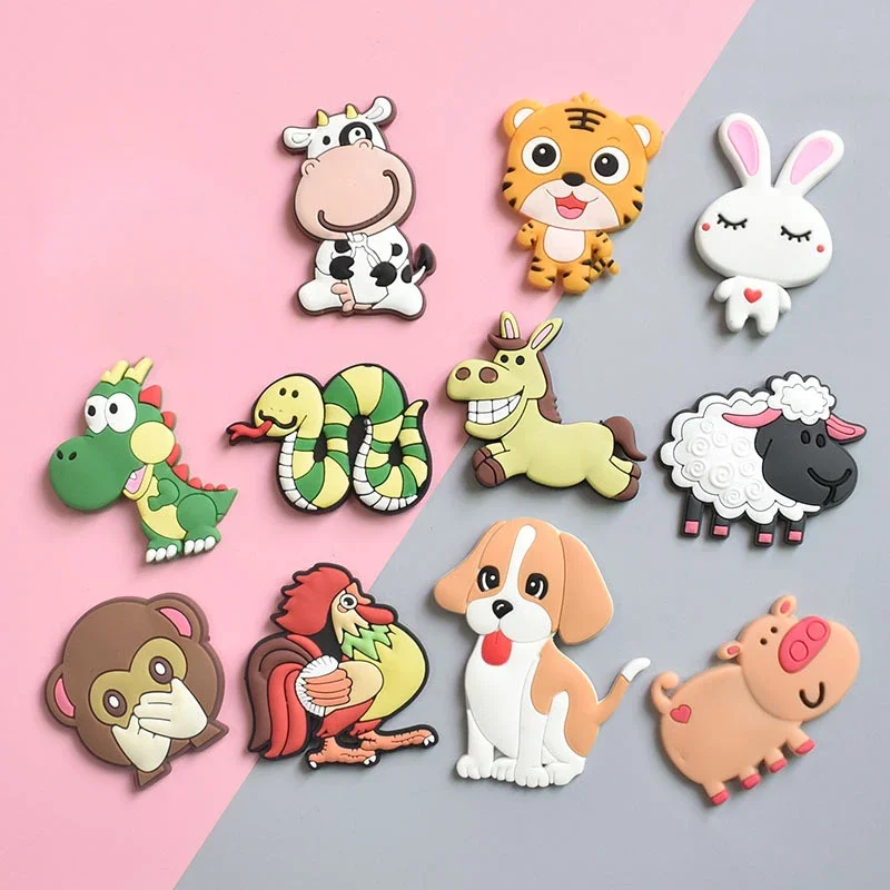 1Set Cartoon Magnets for Refrigerator Decor Funny Cute Animal Fruit Fridge Magnets for Children Magnetic Letters Numbers Kid Toy