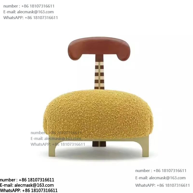 

Creative personality single sofa chair Nordic minimalist medieval velvet cream style casual