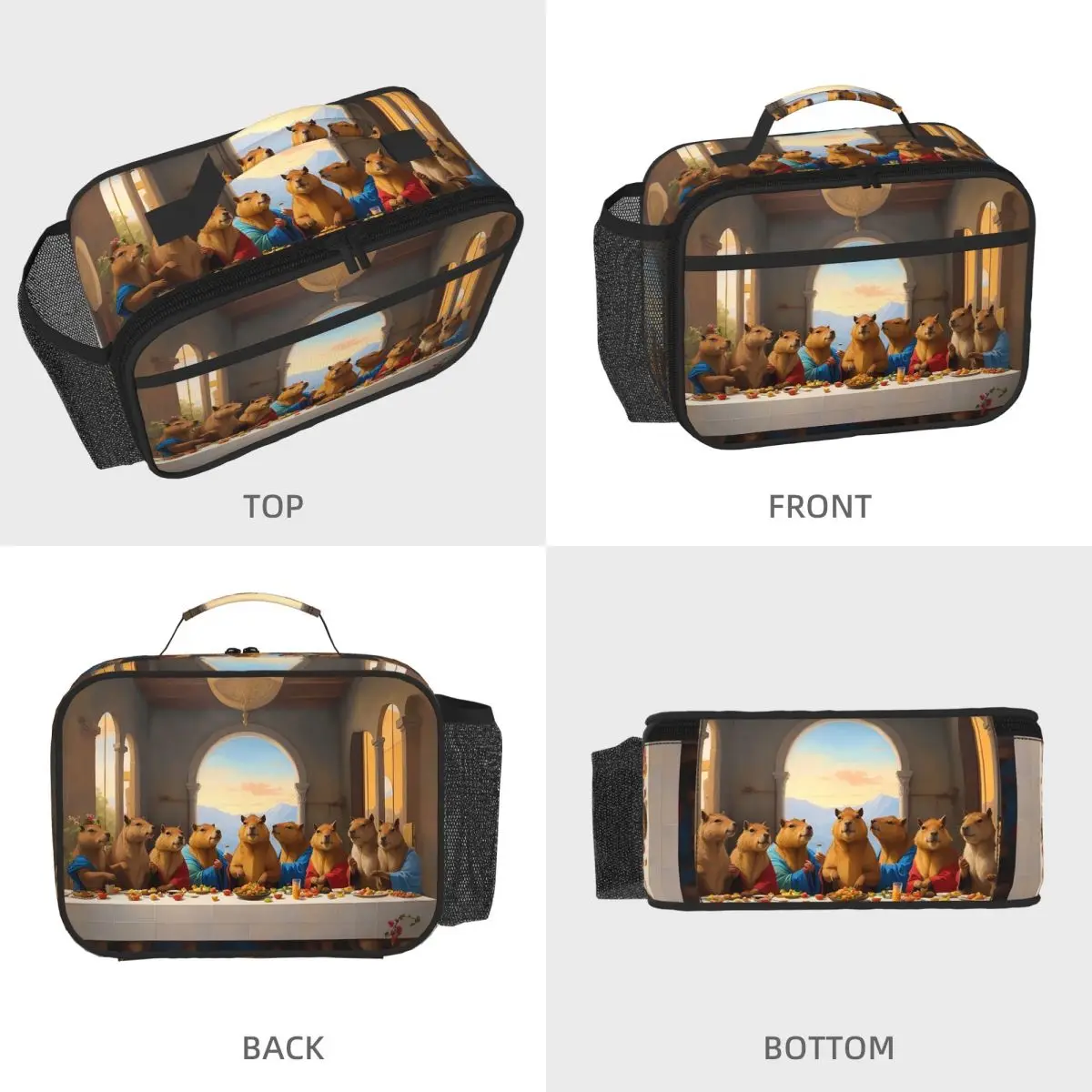 Capybara Animal Pattern Insulated Lunch Bag for Kids School Cooler Thermal Food Box Tote Portable Lunch Boxes Container