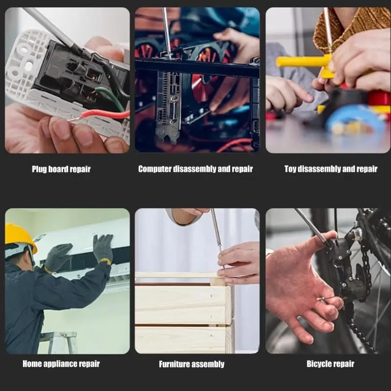 652f قبضة مريحة دقيقة للضرب الثقيلة مجموعة مفك البراغي 14 قطعة أداة زاوية متعددة مع بناء المتانة #1