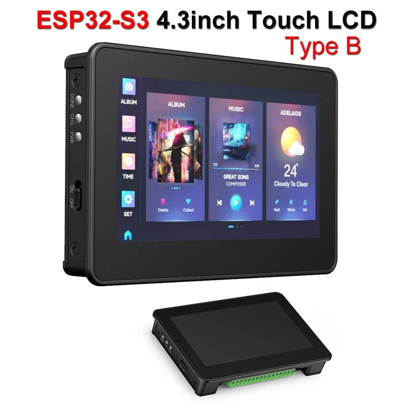 Waveshare ESP32-S3 4.3inch IPS Touchscreen LCD Display 800X480 Development Board Type B HMI LVGL GUI Support Arduino IDE/ESP-IDF