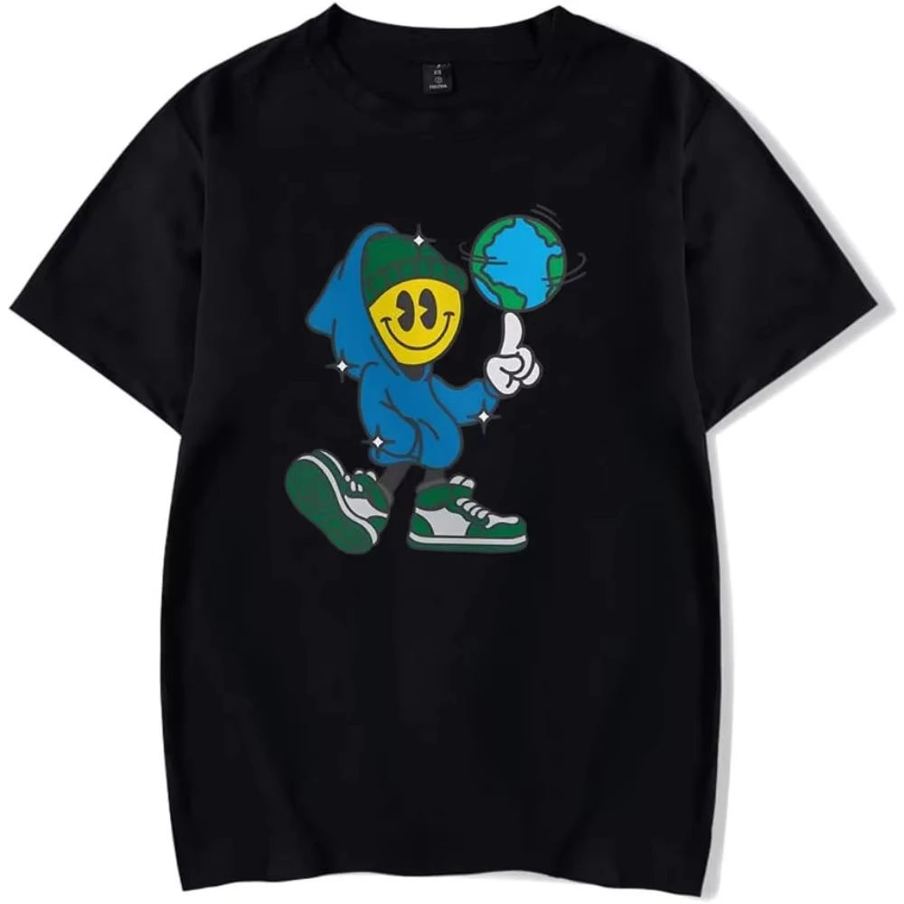 2026 Connor Price Globe Guy Graphic T-Shirt, Short Sleeve Crewneck Tee, Unisex Men Women Hip Hop Artist Casual Fan Tops
