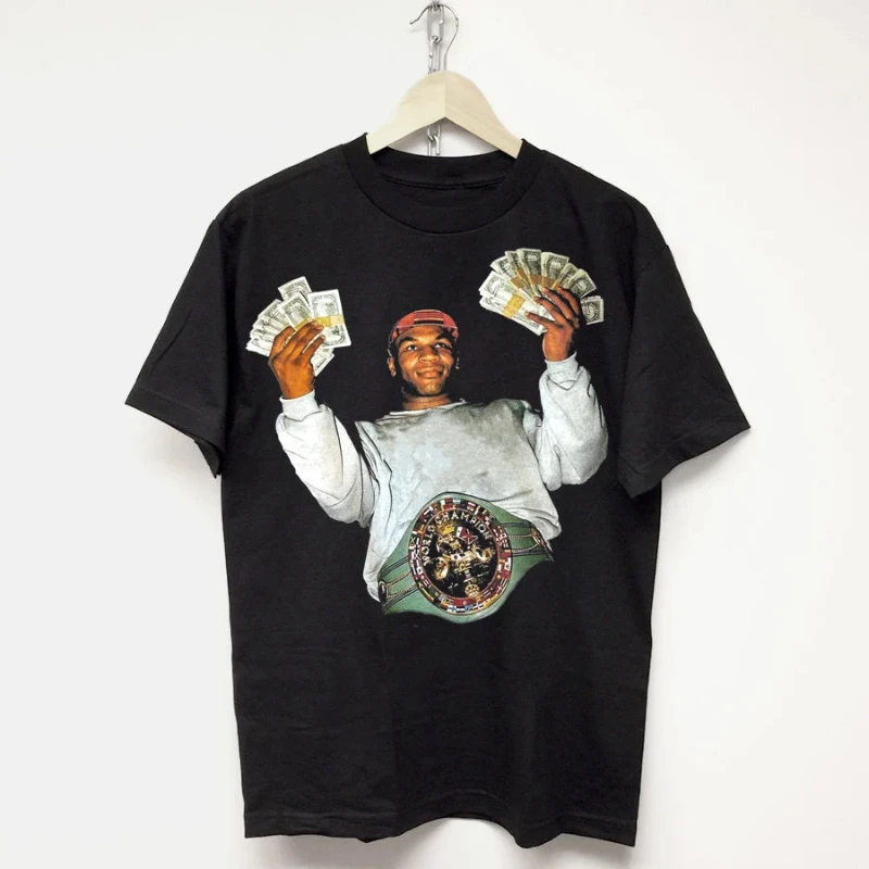 Mike Boxing Printed Cotton T-shirt Unisex Men Women Causal Tyson Tops Summer Round Neck Short Sleeve Graphic Tee Big Size S-4XL image 2