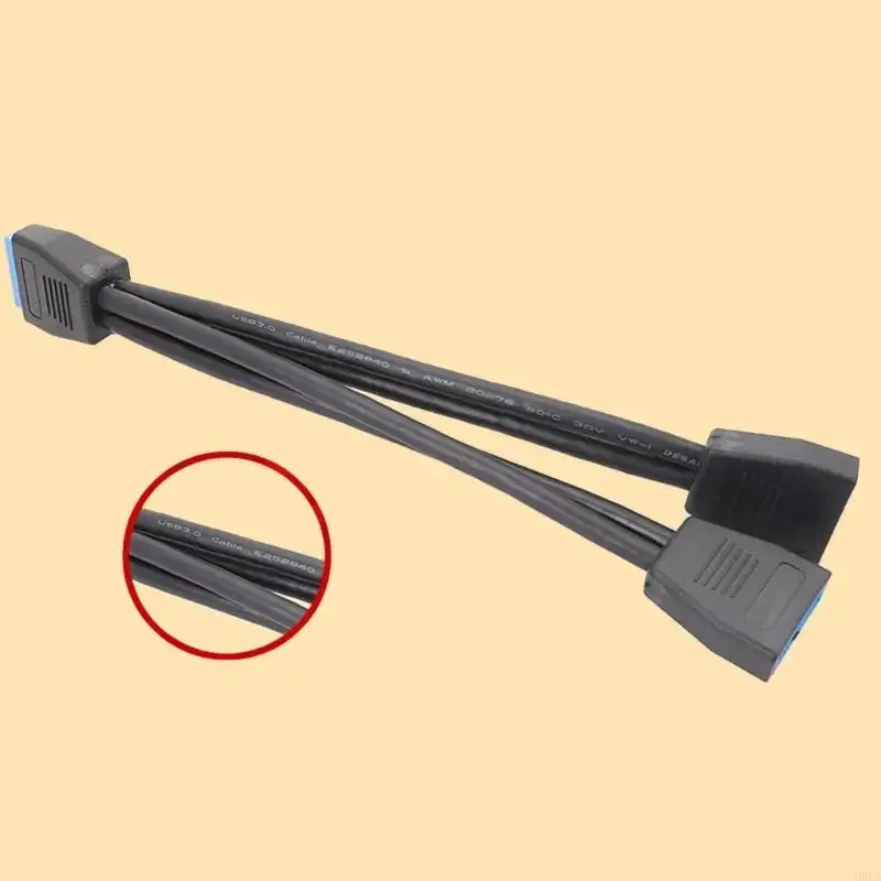 

2 Port USB Female to 20 Pin Header Motherboard Cable Internal Connection，Dual Port USB 19 Pin Y Splitter Cable