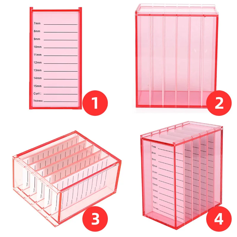 False Eyelashes Storage Box 5 Layers Acrylic Pallet Lash Holder RED/BLUE/WHITE Lash Display Accessories Tools