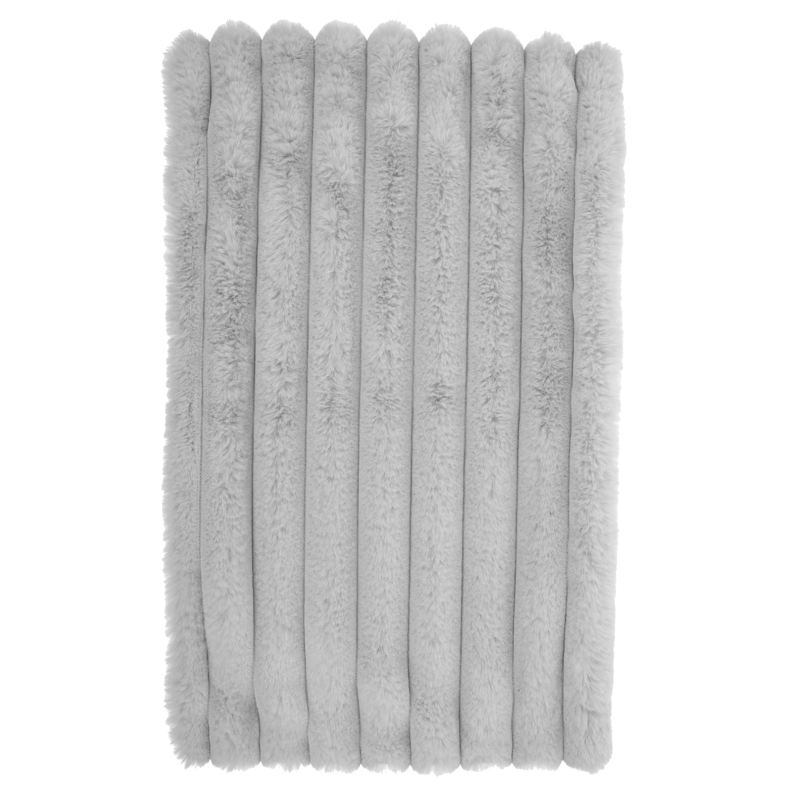 

Rabbit Hair Pillowcase Light Grey Rectangular Home Decor Soft Throw Covers Comfortable Sofa Office Use Cushion Cases