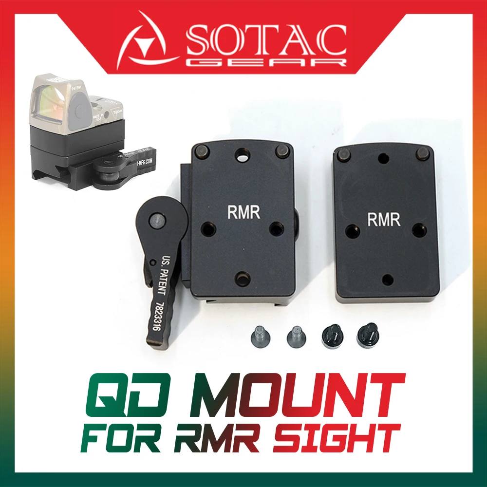 SOTAC RM07 QD-Lever Witness Absolute Co-Witness, Height Mount with Riser Plate, Fit for 20mm Picatinny and Weaver Rail, 1.41 in