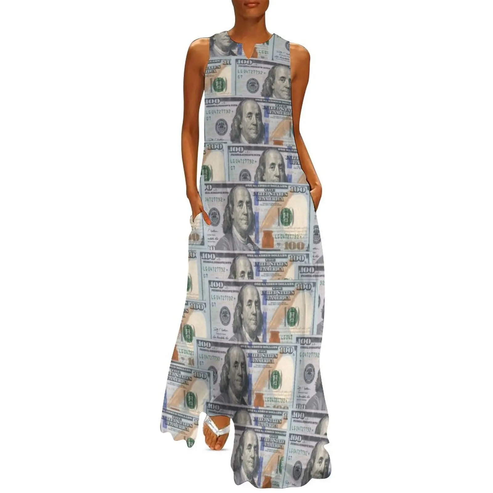 

100 dollar bills Long Dress prom dresses prom dresses 2025 Summer women's clothing women long dresses